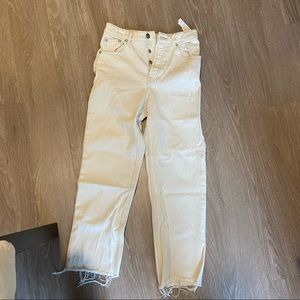 Zara High Rise Straight Leg Jeans